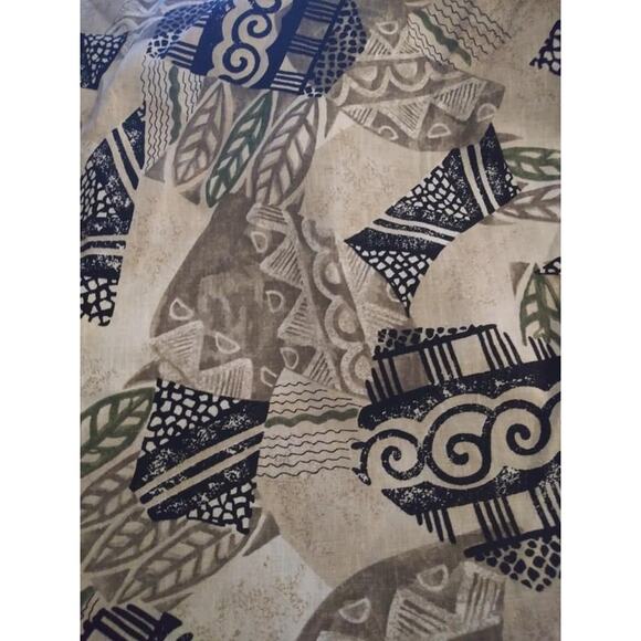 Vintage Season Ticket Tan & Black Tribal Leaf Multi Button Front Blazer Sz Large - Picture 4 of 6